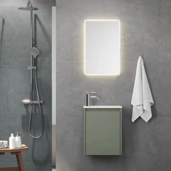 Mobile da bagno con lavabo COMO 40 cm, verde