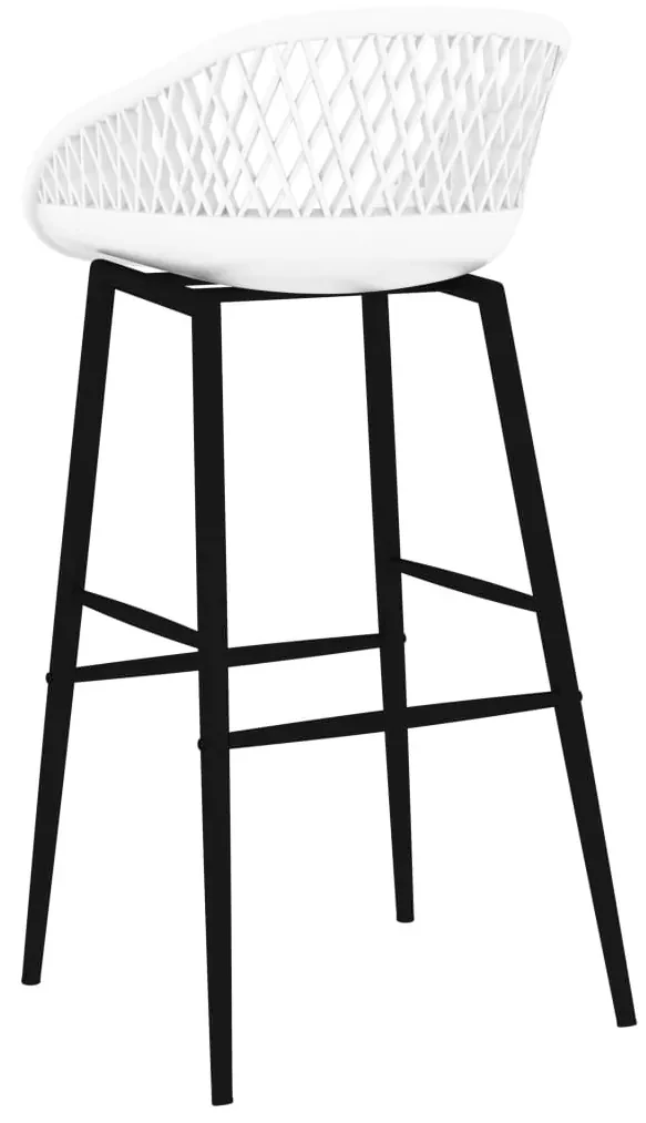 Sgabelli da bar 4 pz bianchi