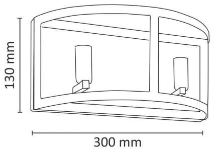 Applique BRESSO 2xE14/12W/230V