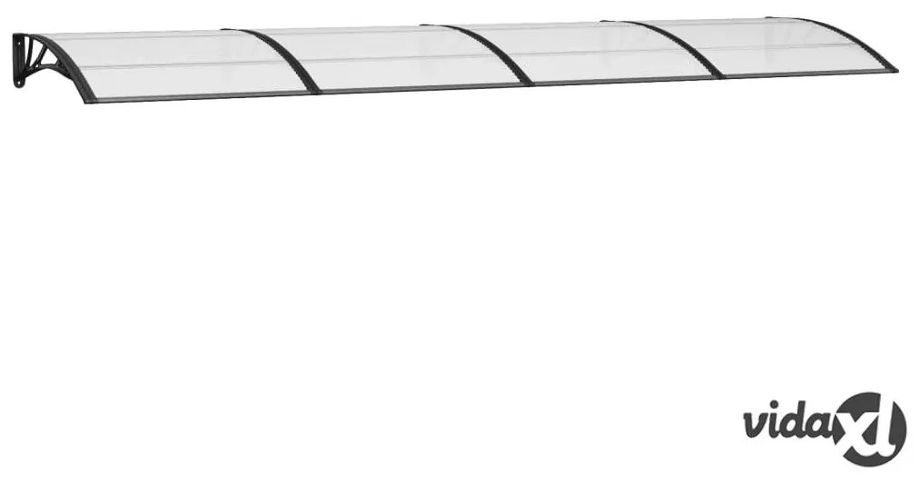 vidaXL Tettoia per Porta Nera 400x100 cm in Policarbonato