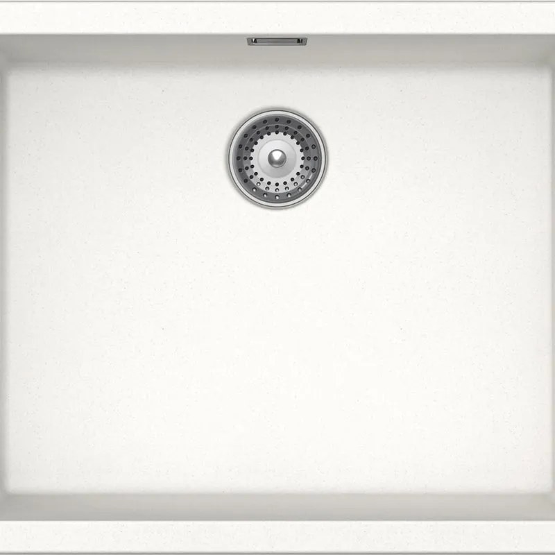 Lavello sopratop 1 vasca SCHOCK Brooklyn BYKN100LA01 quarzo L 45.6 x L 55.6 cm bianco