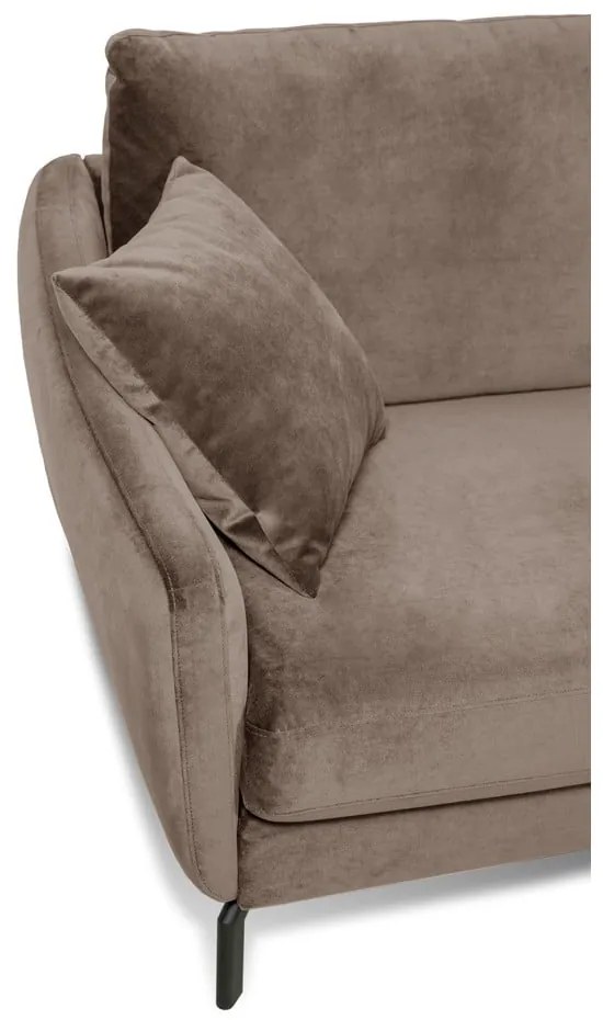 Divano in velluto marrone beige 190 cm Magic - Scandic