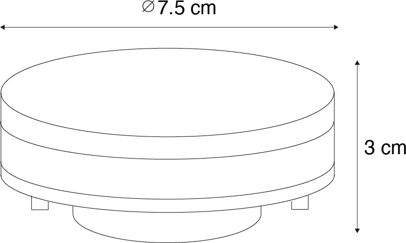 Set di 5 Lampadine LED GX53 Dim to Warm a 3 fasi 7W 750 lm 2700K-4000K