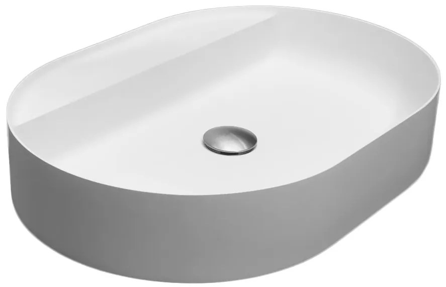 Antonio Lupi Design Simplovale Lavabo Ovale Da Appoggio 45x63 H 11 Cm In Flumood Bianco