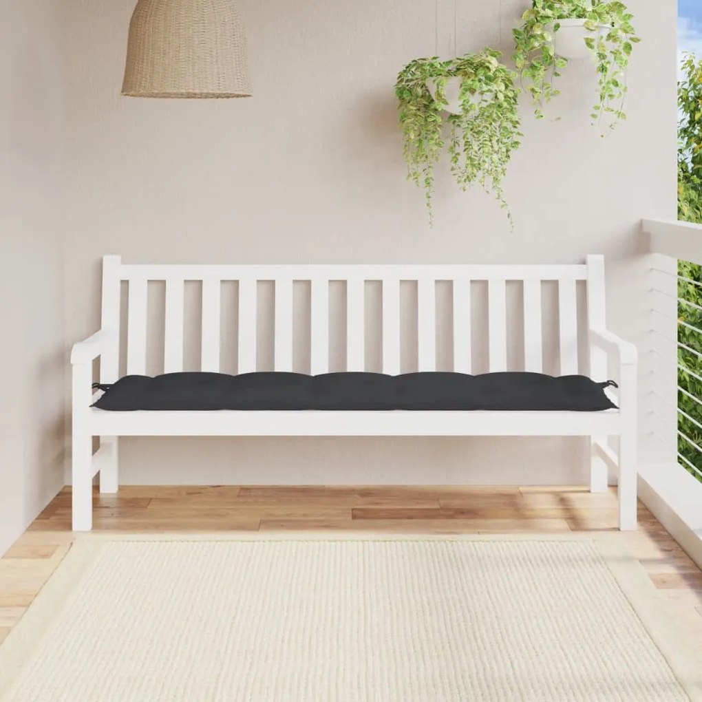 Cuscino Per Panca Nero 180x50x7 Cm İn Tessuto Oxford /