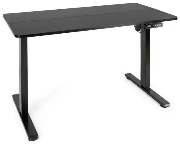 Tooq Tavolo da scrivania elettrico Origami regolabile in altezza 730-1180 mm - Motore DC 100-240 V - Pannello MDF da 18 mm - Colore nero
