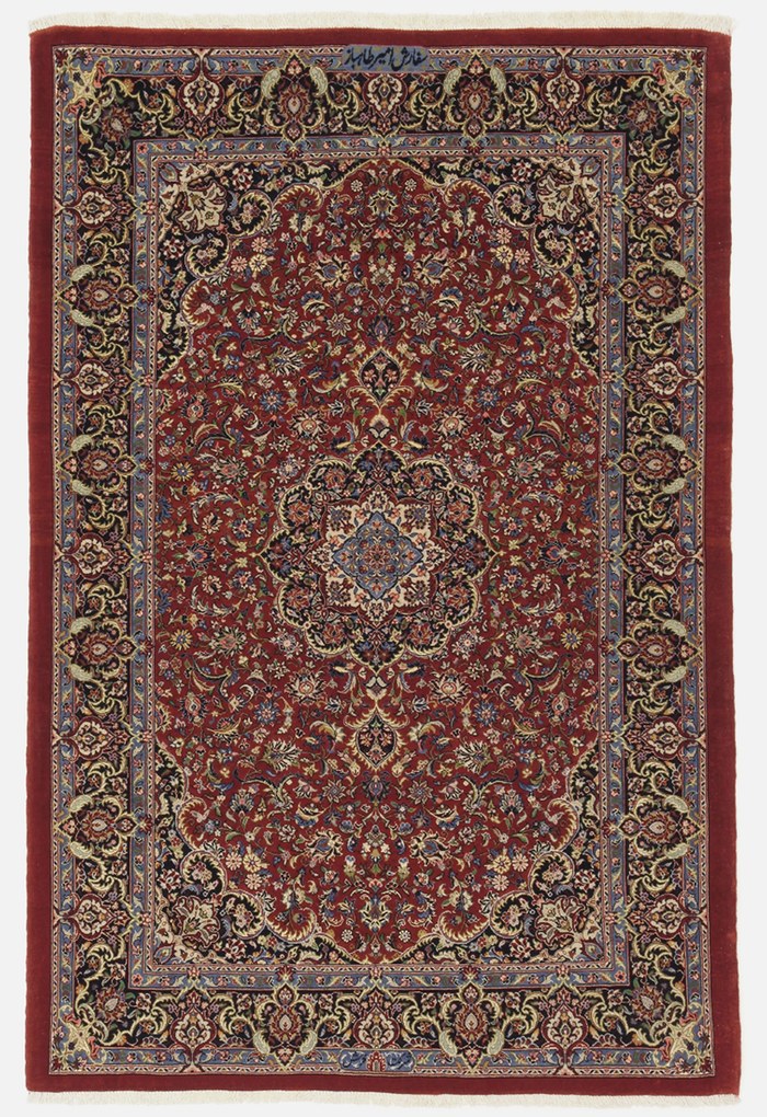Isfahan Tappeto 110 x 160 (Iran) Annodato A Mano