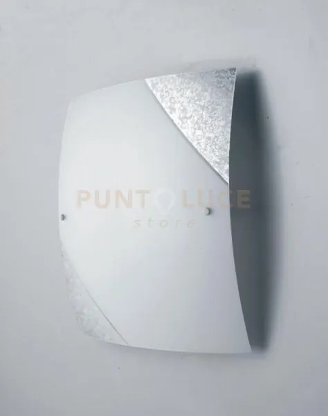 Plafoniera paris bianca e silver 3 luci attacco e27 40x9,6x40cm in ...