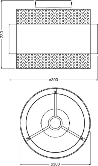 Osram - Plafoniera DECOR HORNET 1xE27/10W/230V Ø 30 cm nero/oro