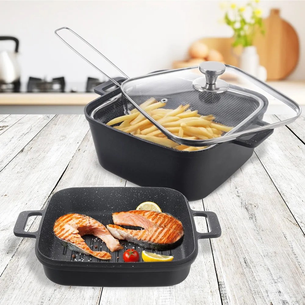 Teglie in set in alluminio 2 pz 24,5x32,5 cm GRANDE - Orion