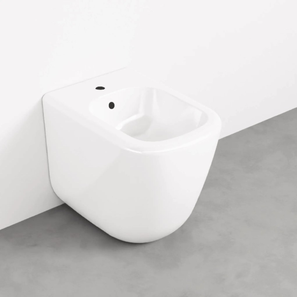 Bidet a Terra Ceramica Cielo "Era" Bianco Lucido