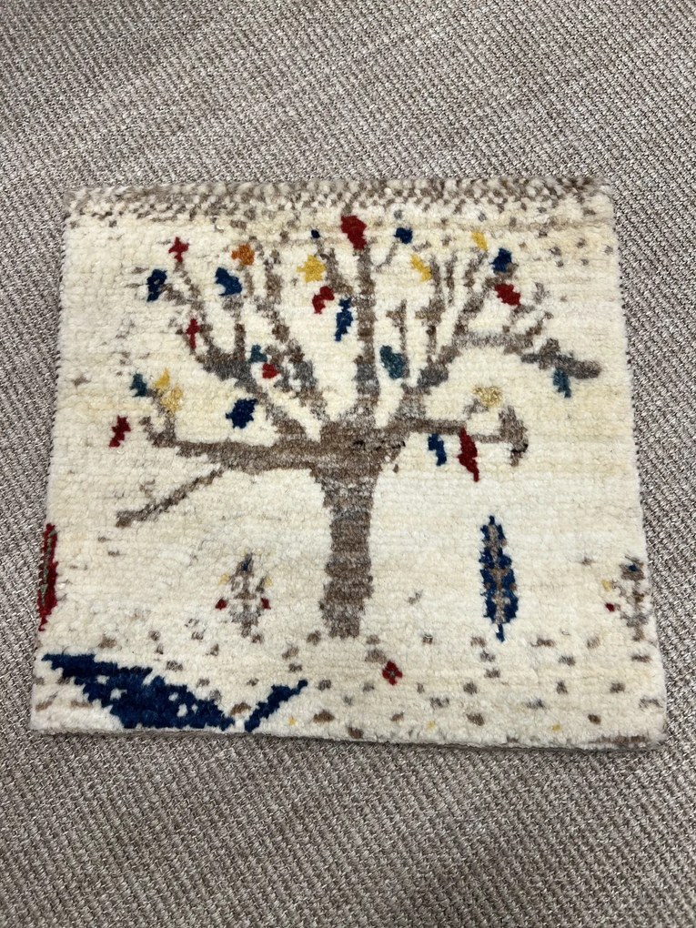 Gabbeh Tappeto 40 x 40 Beige (Iran) Annodato A Mano
