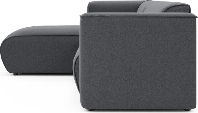 Divano angolare grigio scuro (con penisola a sinistra/con chaise lounge) Merid – Ropez