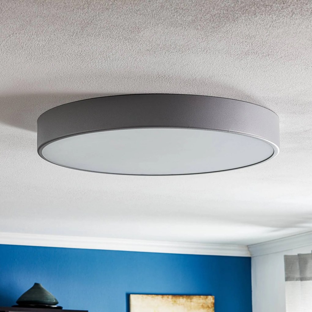 Plafoniera con sensore di movimento Cleo 600 TEMAR LIGHTING, Alluminio / Grigio / Zincato, Soggiorno / Sala da pranzo, Metallo, Moderno, Plafoniera