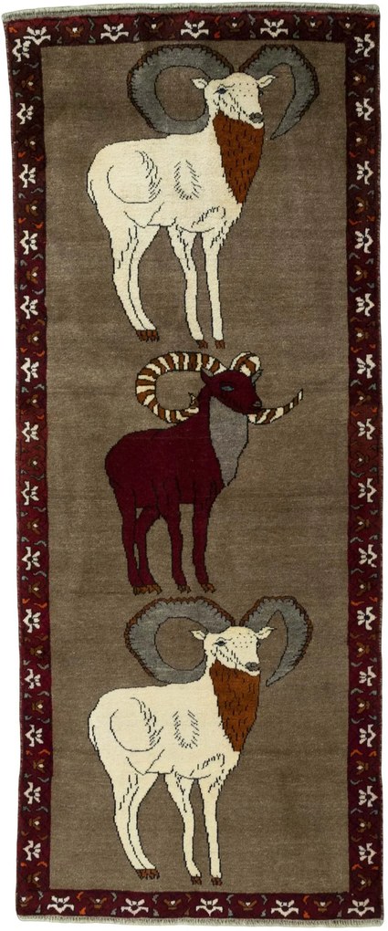 Gabbeh Tappeto persiano 220 x 90 Marrone (Iran) Annodato A Mano