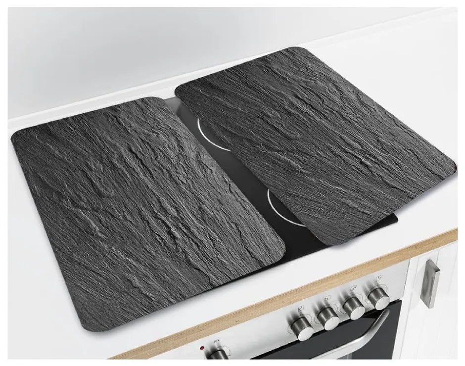 Set di 2 cappe da cucina in vetro con, 52 x 30 cm Slate - Wenko