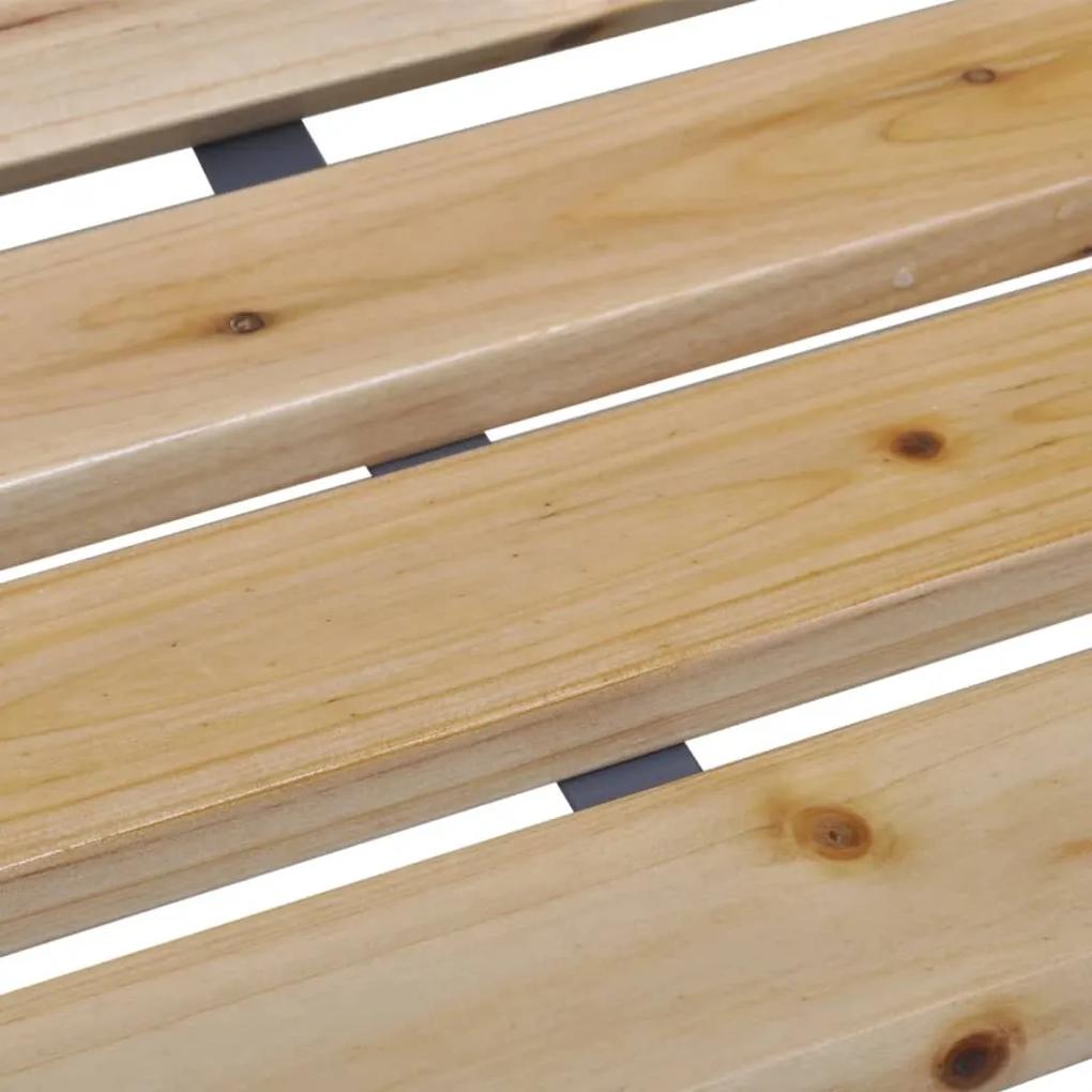 Panchina da giardino 120 cm in legno e ferro