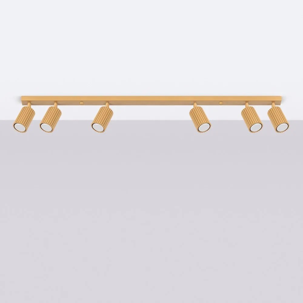 Faretto dorato 6,5x117 cm Gleam – Sollux