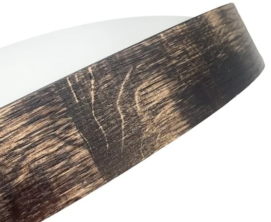 Plafoniera OAK SMOKY SLIM 3xE27/15W/230V Ø 47 cm rovere/marrone scuro