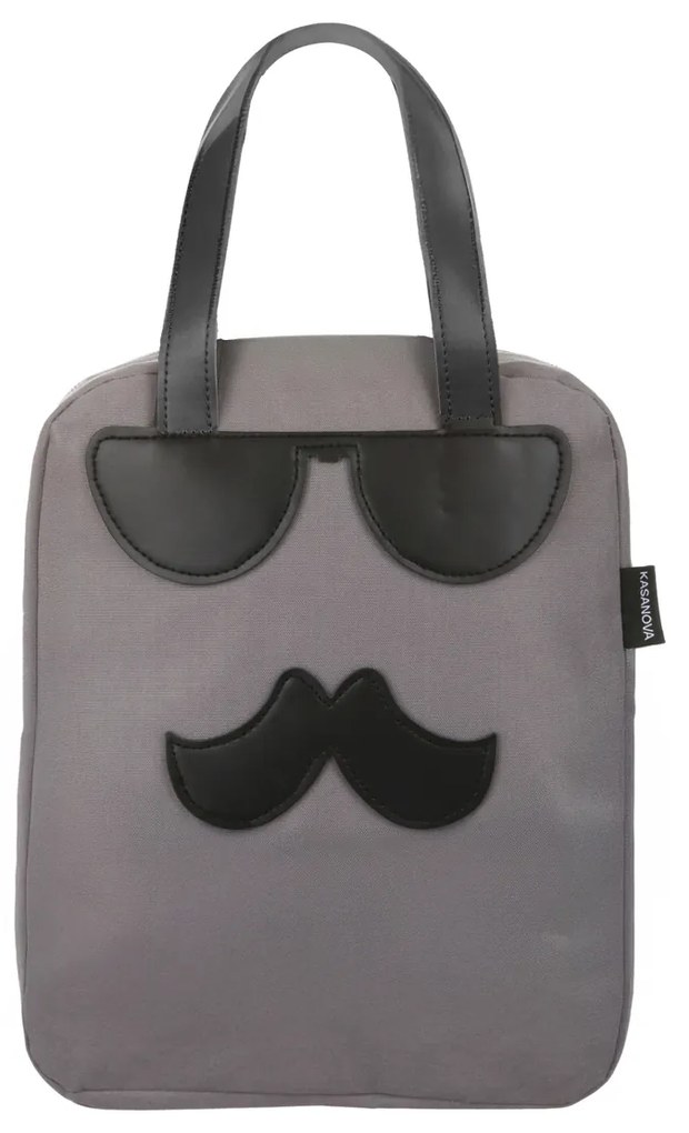 Borsa termica porta pranzo baffi grigio 6,5 L Cooler