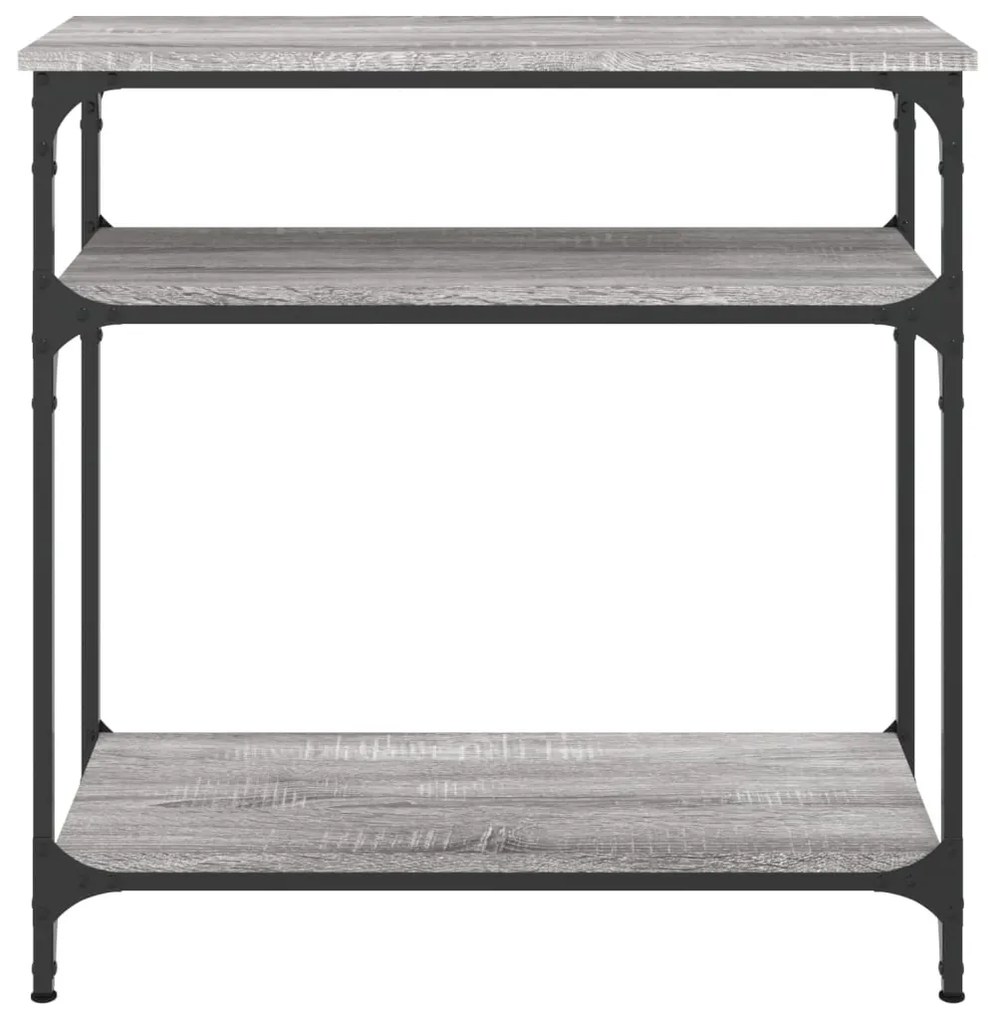 Tavolino consolle grigio sonoma 75x29x75cm in legno multistrato