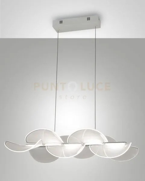 Sylvie lampadario a sospensione bianca l.58x37cm a led 3000k - 30w ...