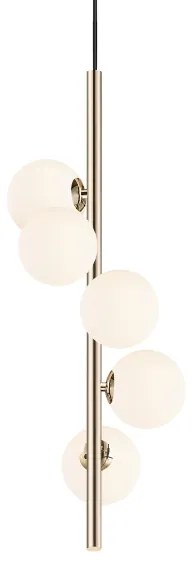 Zuma Line P0574-05E-F7AA - Lampadario a sospensione con filo ARCTURUS 5xG9/4W/230V oro