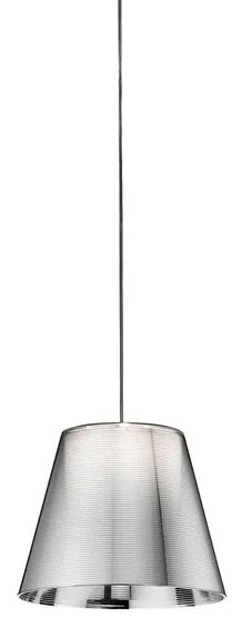 Flos KTribe Suspension 1 Lampada A Sospensione 24 cm a luce diffusa con diffusore esterno Argento Alluminizzato