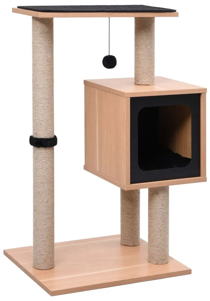 Albero per gatti con tappeto tiragraffi in sisal 82 cm