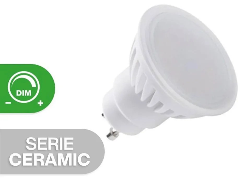 Lampada LED GU10 10W Ceramic 105lm/W No Flickering - Dimmerabile Colore Bianco Naturale 4.000K