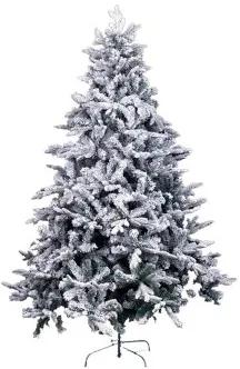 Albero di Natale Bianco Verde PVC Metallo Polietilene Nevoso 210 cm