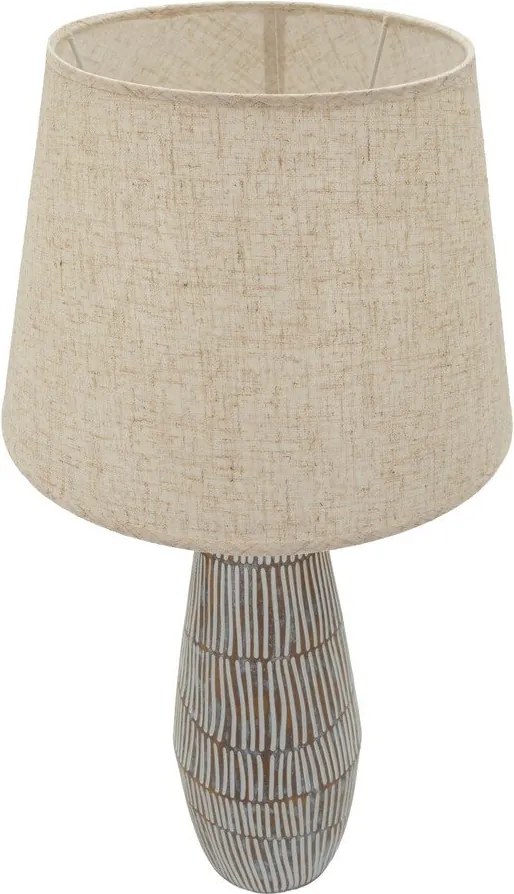 Lampada da tavolo color crema con paralume in tessuto (altezza totale 69,5 cm) Hanoi – Mauro Ferretti