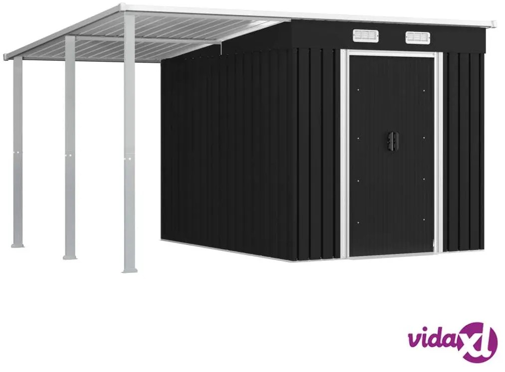 vidaXL Capanno da Giardino con Tetto Antracite 346x236x181 cm Acciaio