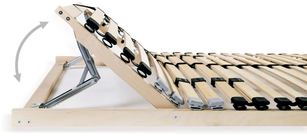 Reti a doghe 2 pz 7 zone con 28 doghe in legno 70x200 cm