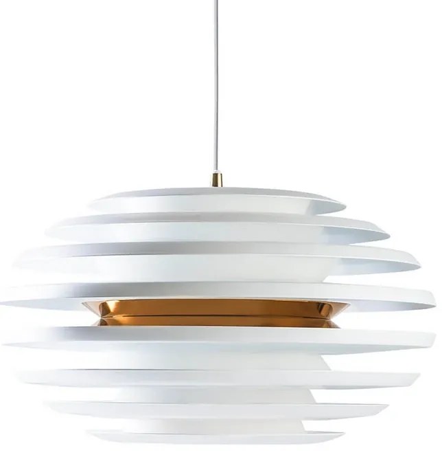 Ellipse Lampada a Sospensione Ø500 Bianco Opaco/Ottone - Belid