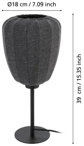 Eglo 43946 - Lampada da tavolo BARLASTON 1xE27/40W/230V