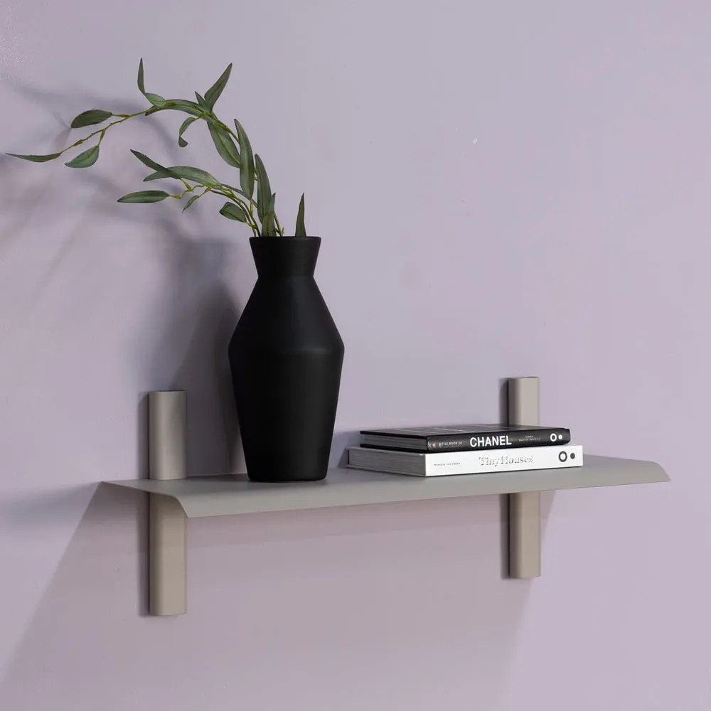 Mensola grigio tortora in metallo 60 cm Hola – Spinder Design