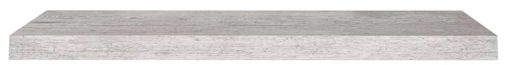 Scaffale a parete grigio cemento 80x23,5x3,8 cm in mdf