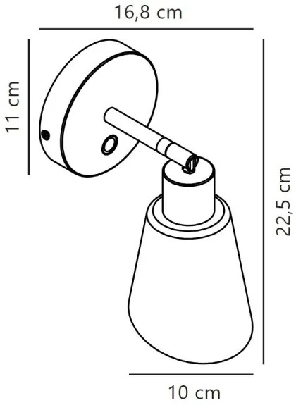Nordlux - Faretto da parete MOLLI 1xE14/25W/230V