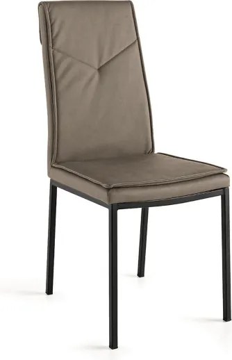 Sedia ecopelle da pranzo Tortora - VIVIENNE 2 sedie