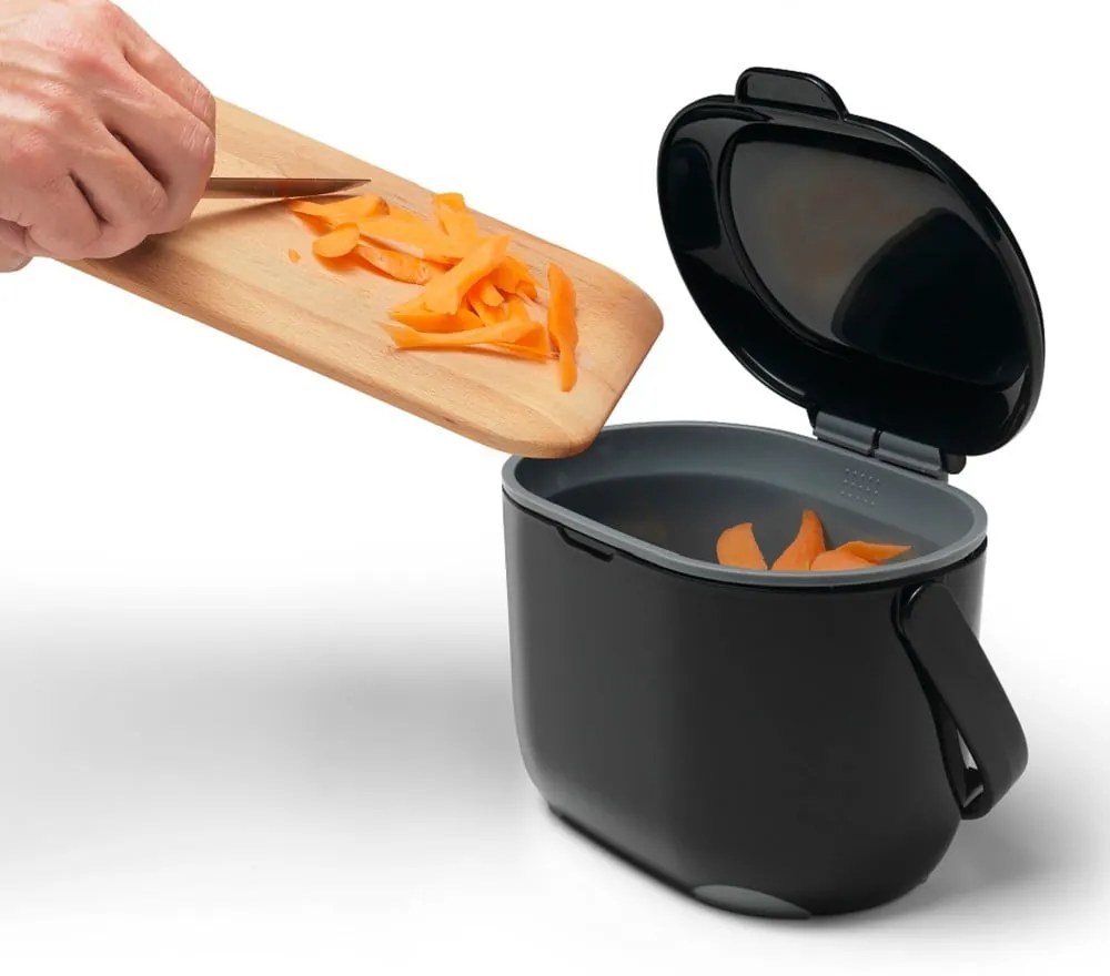 Contenitore nero per rifiuti compostabili 2,5 l - Addis