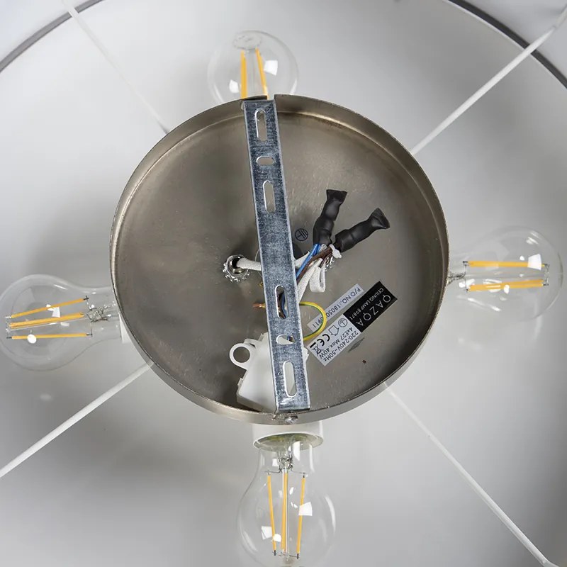 Lampada da soffitto rustica grigia 50 cm - Drum