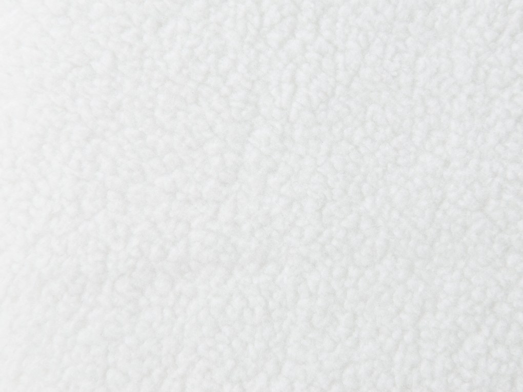 Pouf di tessuto bianco ALPACA Beliani
