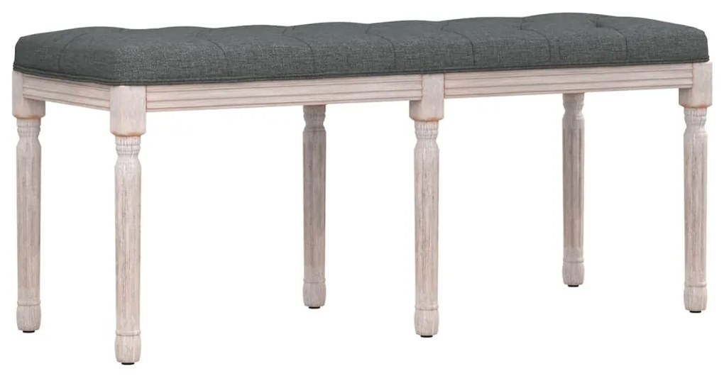 Panca grigio scuro 110x40x49 cm in tessuto