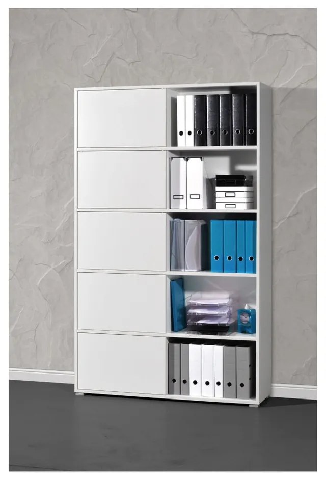 Libreria bianca in rovere 120x196 cm Slide - Germania