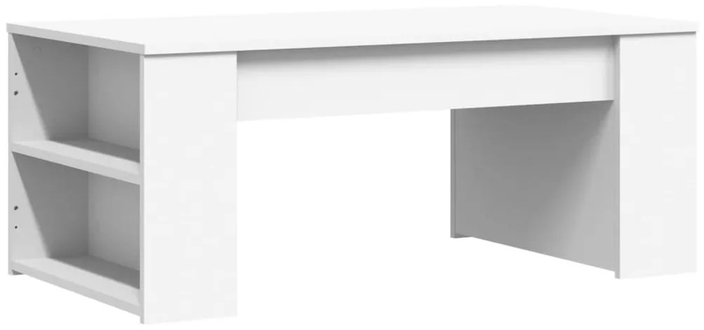 Tavolino da salotto bianco 102x55x42 cm in legno multistrato