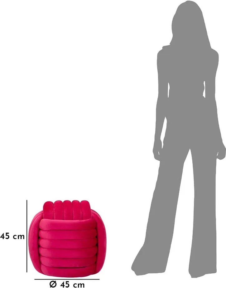 Poggiapiedi in velluto rosa Softy - Mauro Ferretti