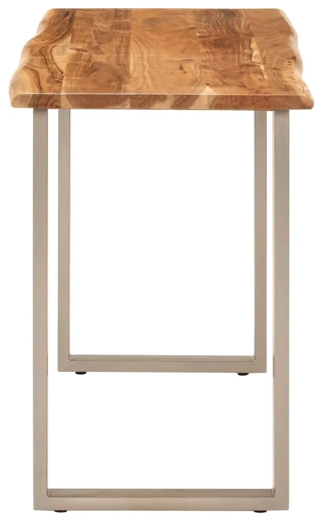 Tavolo da Pranzo 110x50x76 cm Legno Massello di Acacia