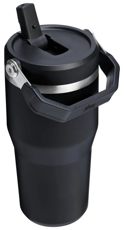 Borraccia termica nera in acciaio inox 600 ml IceFlow™ Flip Straw 2.0 Tumbler Black – Stanley