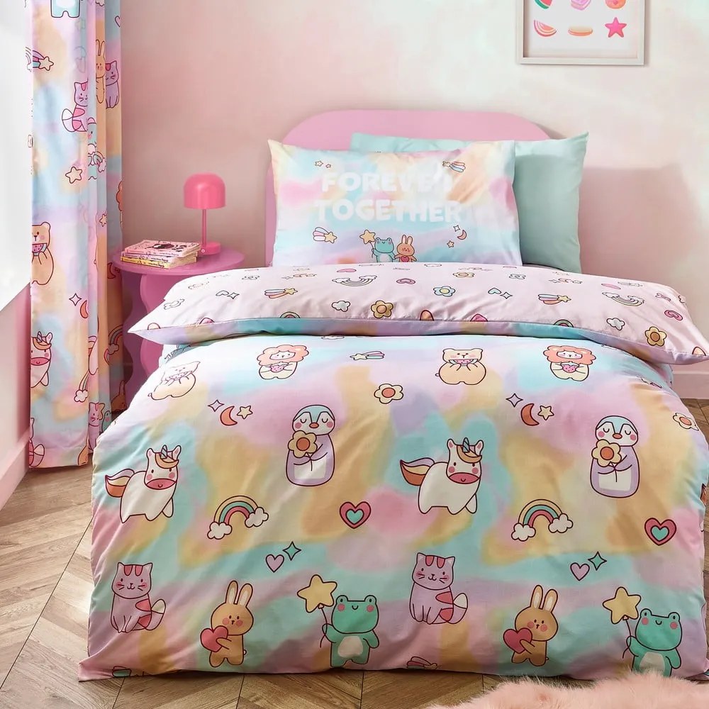 Biancheria da letto per bambini rosa per letto singolo 135x200 cm Forever Together – Catherine Lansfield